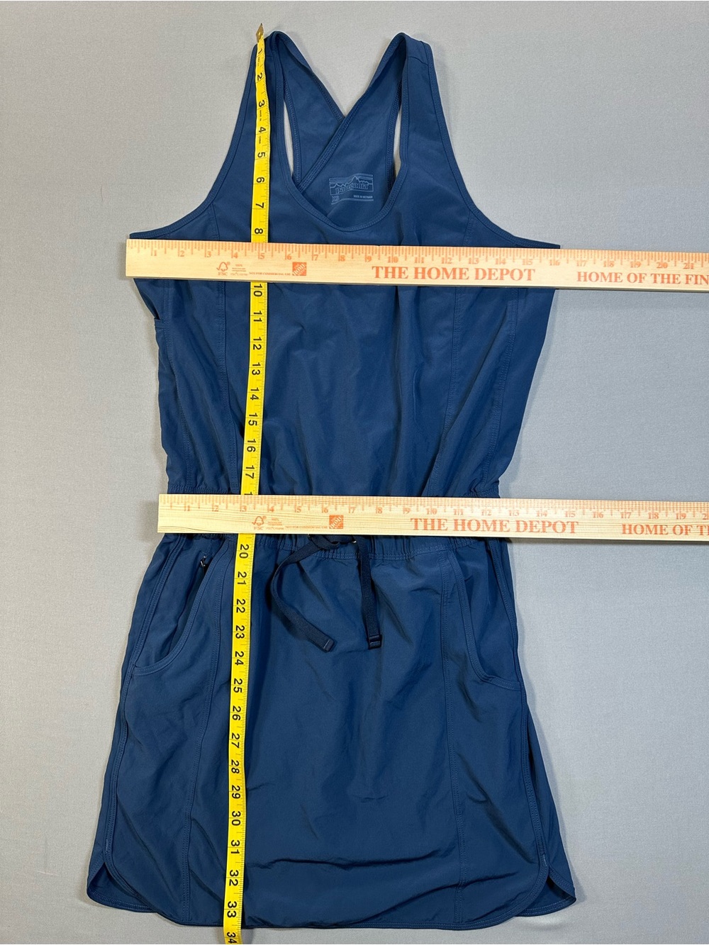 Patagonia Fleetwith Dress, Mini, Sleeveless, Criss-Cross Back, Navy  - Womens XS - Picture 11 of 13